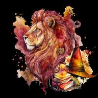 Wizard house, lion, snake, owl, badger