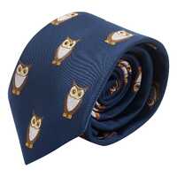 Embroidered Owl Tie, Pocket Square, Bow Tie, Navy & Green Burgundy Options