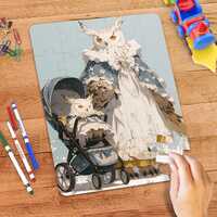 Owl Family Puzzle 30 110 252 520 or 1014 Pieces Puzzle for Kids and Adults Owl Parent and Baby Puzzl