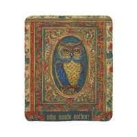 Sherpa Blanket, Baroque Owl Design for Coffee Lovers - Cozy Throw for Home Decor, Gift for Owl Enthu