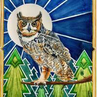 Owl Deco (watercolor note cards)