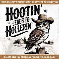 Vintage Western Owl PNG: Funny Cowboy Saying (Digital Download)