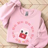 Owl Lover Sweatshirt, Cute Love Owls Valentine's Sweatshirt, Heart Sweatshirt for Women, Cute An