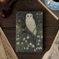 Imbolc Familiars Journal Snowy Owl Hard Backed Journal for Witches, Wizards and Winter Nature Lovers