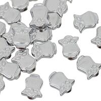 Hematite Owl Beads 8x10mm - Silver Color (HEM100161)