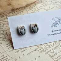 Owl Earrings Silver, Owl Lover Gift, Cute Stud Earrings for Girls, Nature Lover Gift, Owl Accessorie