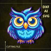 Owl Multilayer SVG/ Owl CNC file/ Cricut file / Cutting file svg/ Paper cut/ Laser cut file/ 3D laye