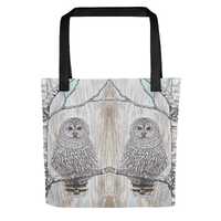 Owl Tote Bag, Wise Wonder - Owls, Birch Tree, Animals, Nature - Shopping, Travel, Book & Gift Ba