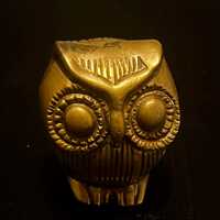 Vintage Brass Owl Figurine, Antique Collection