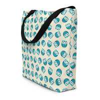 Owls Bird Print Large Tote Bag, Trendy Tote Bag Aesthetic, Owls Lover Gift, Aloha Beach Travel Bag, 