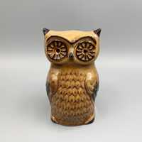Vintage 1970s Guernsey Pottery Owl figurine ornament 12cm high Bird