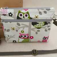 Small Crossbody Owl Purse - grey