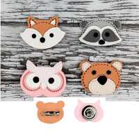 Fox brooch, Bear brooch, Owl brooch, Racoon brooch, Woodland creatures, Forest friends, Bag accessor