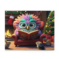 Owl's Christmas Nest Puzzle for Kids (120, 252, 500-Piece)
