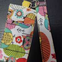 white owl keychain with chapstick holder