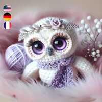 Aurora the Winter Owl Crochet Pattern - Cozy Winter Amigurumi in English, French, and German