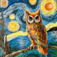 Original Owl Canvas Painting, Hand Painted Ready to Hang Artwork, Canvas Wall Decor, Wall Art Origin