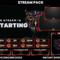 Bird Stream Pack | Owl |  Webcam Overlay | Twitch Alerts |Twitch Panels | Chat Box Overlay| Twitch O