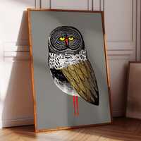 Wise Owl Art Print, Whimsical Home Decor, Gift For Her, Kitchen, Bedroom, Bathroom, Living Room, Ent
