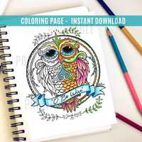 O Be Wise Owl Printable Coloring Page - The Church of Jesus Christ of Latter-day Saints - Jacob 6:12