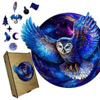 Wooden Puzzle Owl, Custom Jigsaw Puzzle, Personalized Puzzle, DIY Kit, Kids Wooden Toys, Family Reun