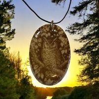 Owl Necklace - Owl Pendant - Owl Jewelry - Unique Rustic Jewelry - Handmade Owl Necklace - Owl Gift