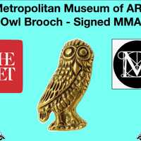 Museum MMA  Exhibition OWL  Bird Brooch Historical Ancient Gift