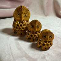 Vintage brass pair of owls.Beautiful statuette.
