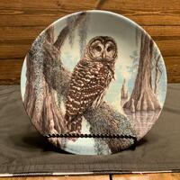 The Barred Owl, sixth issue in The Stately Owls series by Jim Beaudoin, limited edition plate