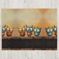 Owl Coffee Break - Throw Blanket