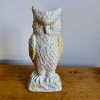 Vintage Belleek Horned Owl Vase, 1980s Ireland 7th Mark Collectible, Porcelain Owl Figurine, Irish C