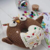 Crochet Owl Donut Amigurumi PDF Pattern