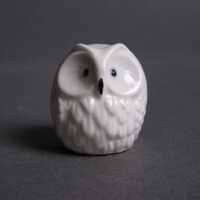 Vintage Miniature Ceramic Owl, Cute Collectible Ceramic, Pottery Owl Figurine, Hollow Stoneware Owl 