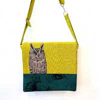 Long Ear Owl Messenger Bag, Vegan Handbag