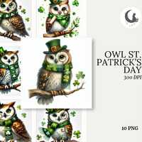 Watercolor Owl Clipart Set of 10 High Quality 300 DPI PNGs Adorable Woodland Animal Art for Cards Nu