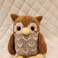 Crocheted Owl Plush - Amigurumi Owl Toy