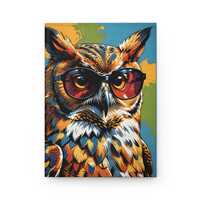 Owl Journal: Pop Art Painting, Matte Hardcover Notebook