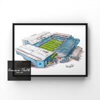 Drawing of Hillsborough Stadium Owls themed drawing | Football Prints | Birthday Gift | Football Dec