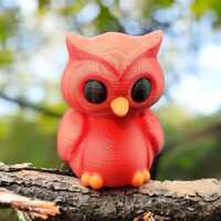 Colorful 3D Printed Owl Figurines for Owl and Nature Collectors