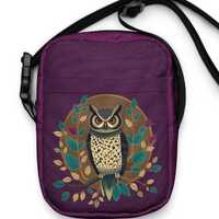 Plum Owl Utility crossbody bag