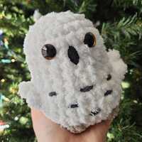 Chubby Baby Snowy Owl Crochet Plushie