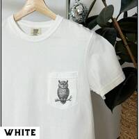 Owl Shirt Owl Pocket Tee Cool Great Horned Owl Graphic TShirt Vintage Owl Lover Gift Idea Vintage Ho