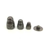 Owl Russian Doll Pewter Thimble, Owl Thimbles, Unique Collectable Thimble, Stacking Thimbles, Owl Fi
