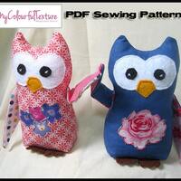 Stuffed Easter Owl PDF Sewing Pattern