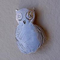 Broche buho mediano/Owl brooch