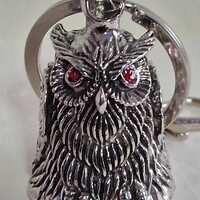 Wise old Owl Bikers Bell for good luck Bikers Bell Keyring Motorcycle Bell, Bikers Bell, Guardian Be