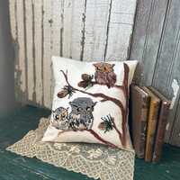 Handmade Vintage Owl Pillow, Found in England