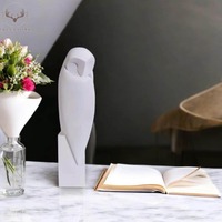 Minimalist Owl Statue, Modern Decorative Sculpture for Home, Office, Bookcase or Shelf | Elegance an