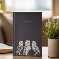 Beautiful Owl Hardback Notebook.Nature Lover's Gift Idea. Diaries.Animal Lover's Journal. Jo