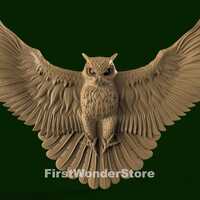 Flying Owl 3D STL Model for CNC Router/Printer